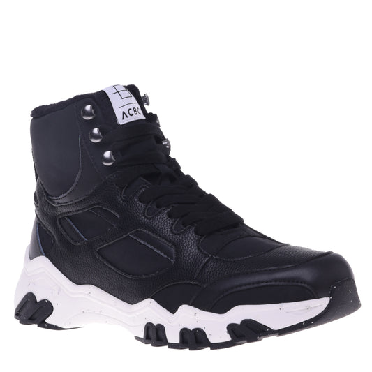 Baskets noires en simili cuir
