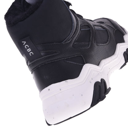 Baskets noires en simili cuir