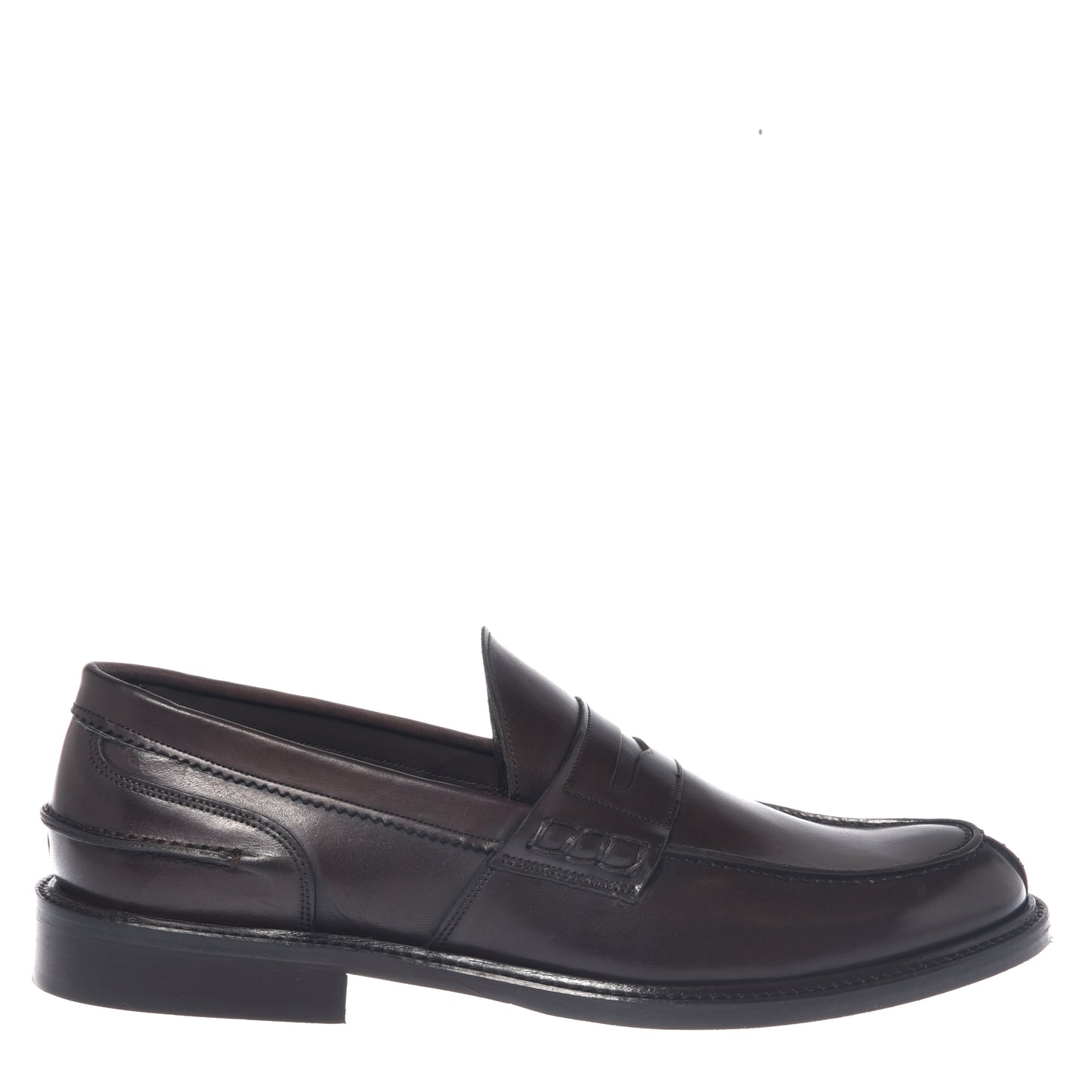Mocassins cuir marron foncé﻿