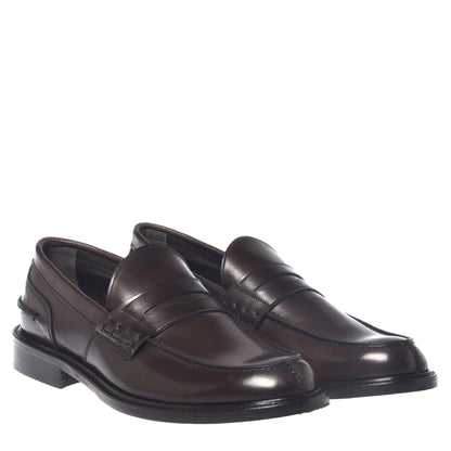 Mocassins cuir marron foncé﻿