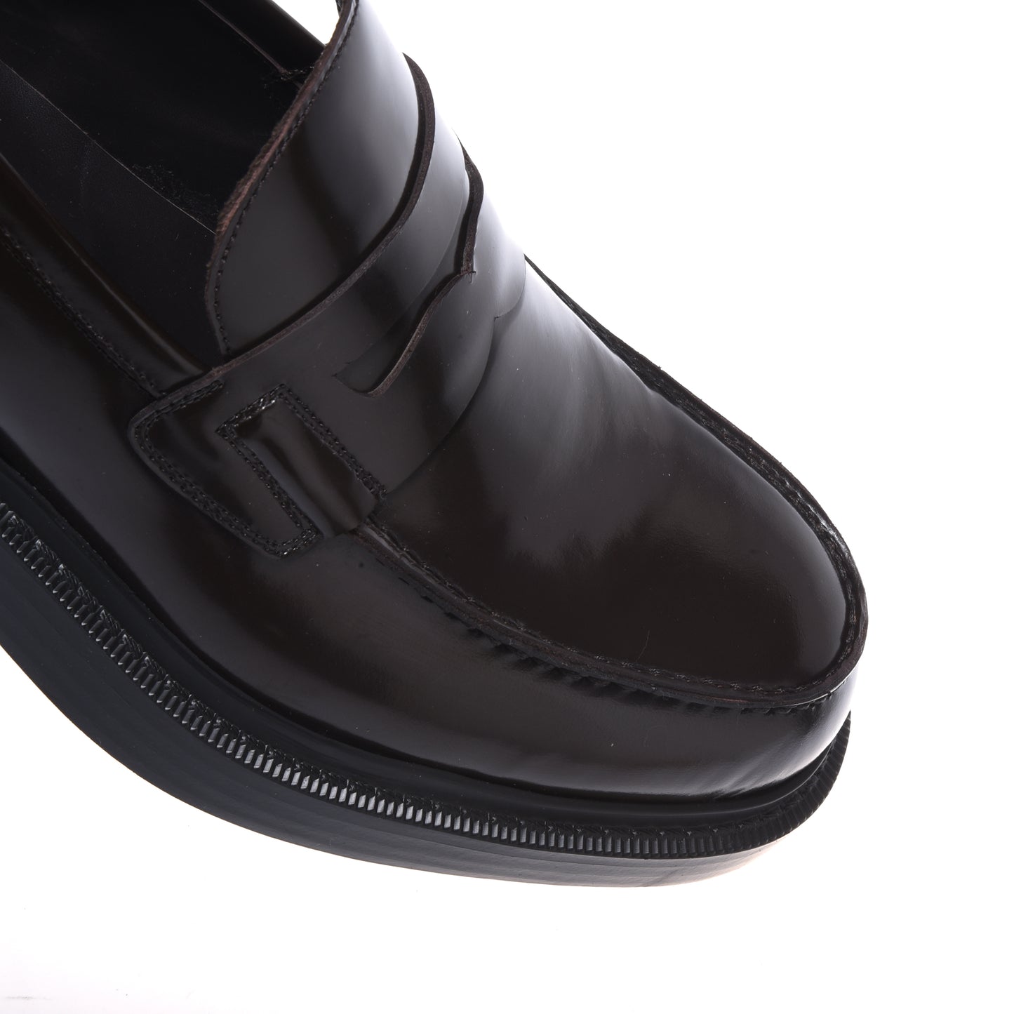 Dark brown sanded leather loafers