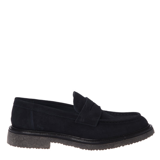 Mocassini in camoscio blu