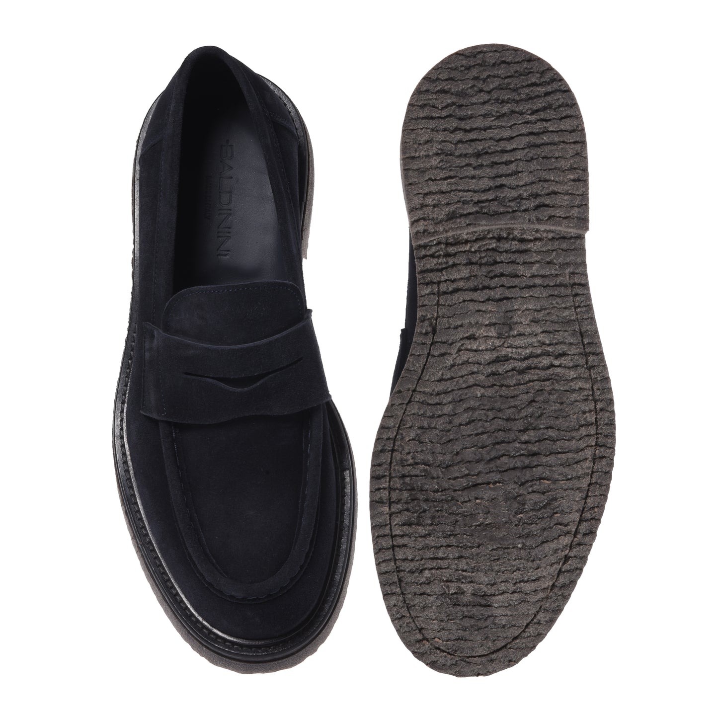 Mocassini in camoscio blu