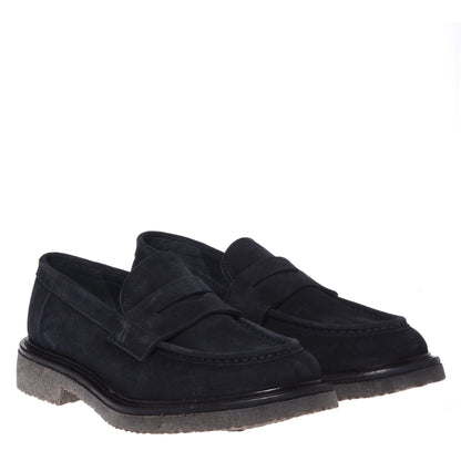 Mocassini in camoscio blu