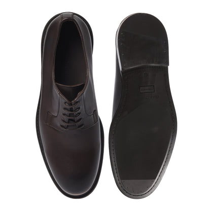 Scarpe stringate in pelle marrone scuro