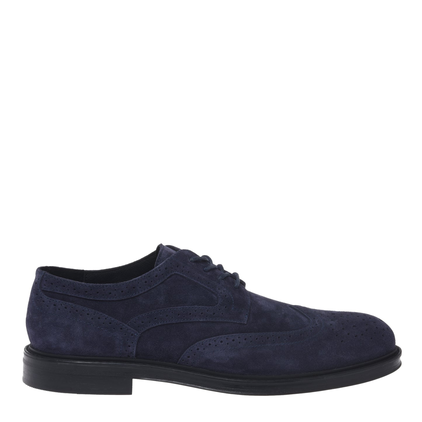 Blue suede Derby lace-ups