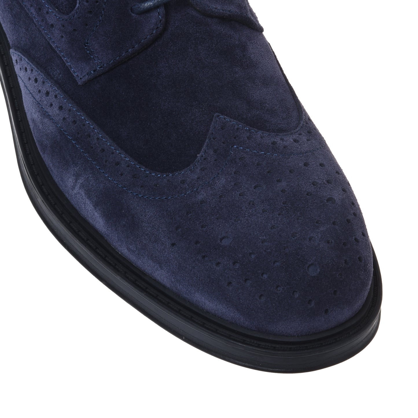 Blue suede Derby lace-ups