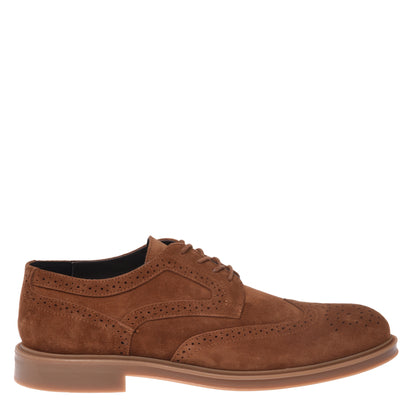 Suede leather lace-up Derby shoes