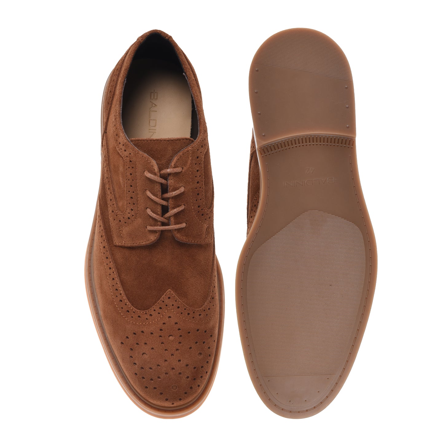 Suede leather lace-up Derby shoes