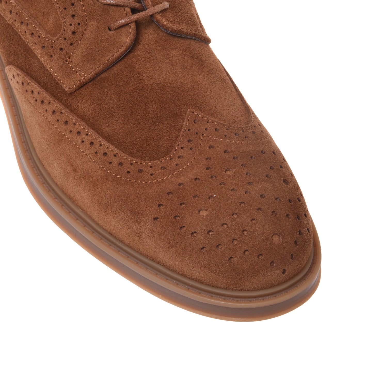 Suede leather lace-up Derby shoes