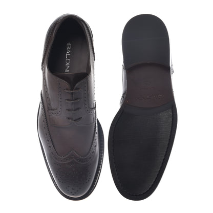 Chaussures à lacets cuir marron foncé