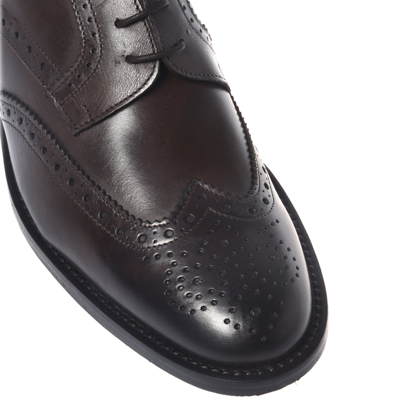 Chaussures à lacets cuir marron foncé