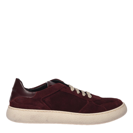 Sneakers bordeaux en daim
