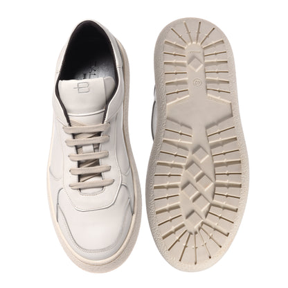 Off-white leather sneakers