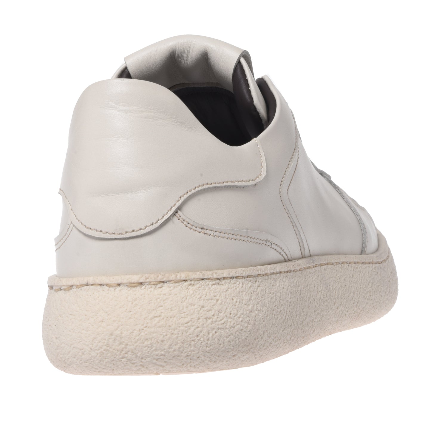 Off-white leather sneakers