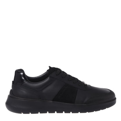Sneakers in pelle nera