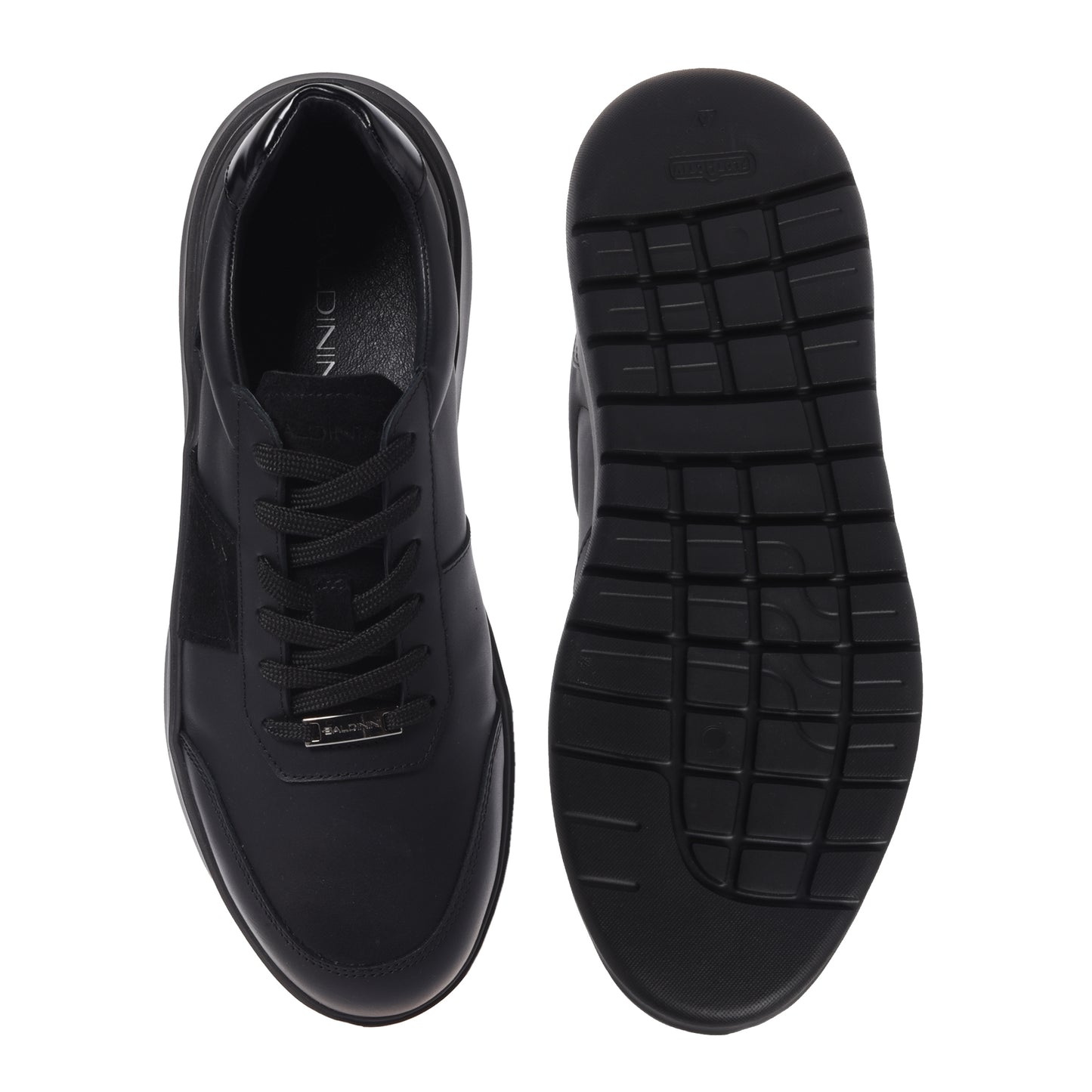 Sneakers in pelle nera