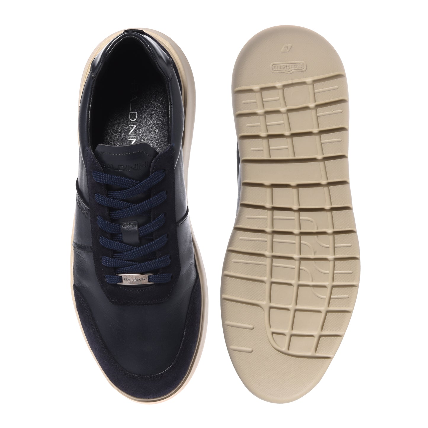 Sneakers in pelle blu