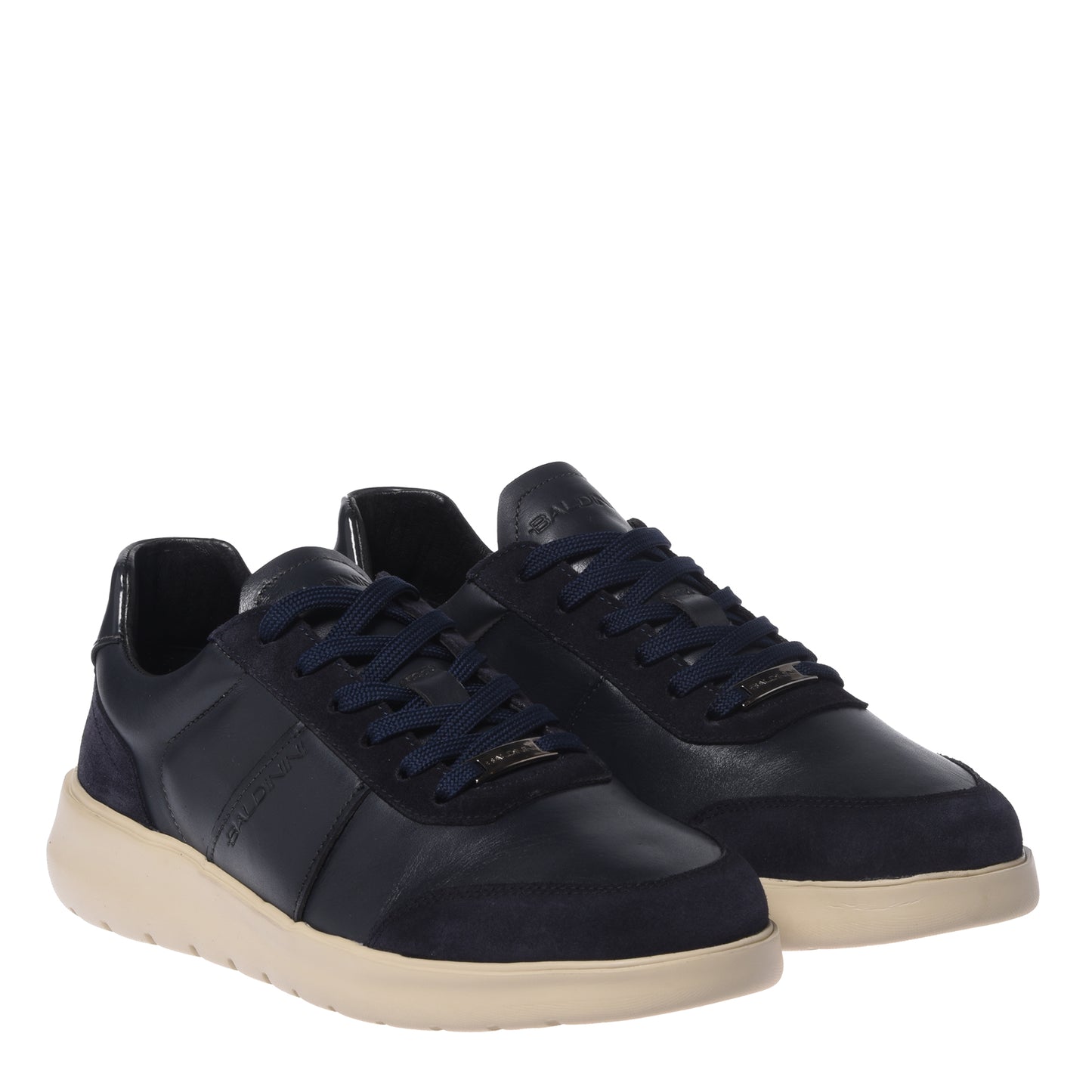 Sneakers in pelle blu