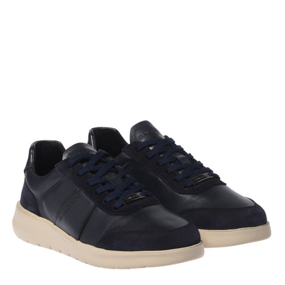 Sneakers in pelle blu