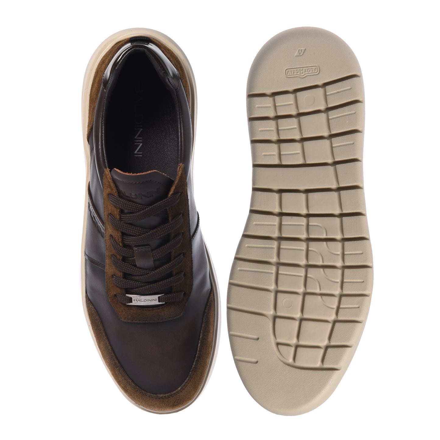 Sneakers in pelle marrone scuro