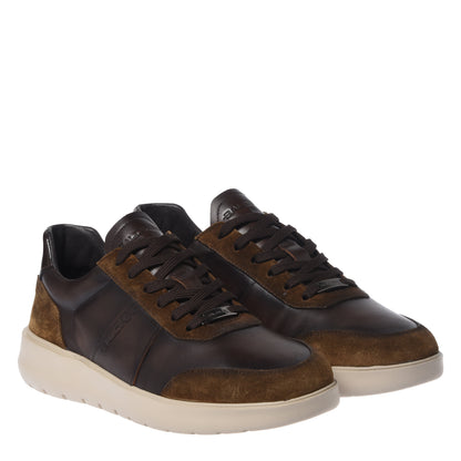Sneakers in pelle marrone scuro