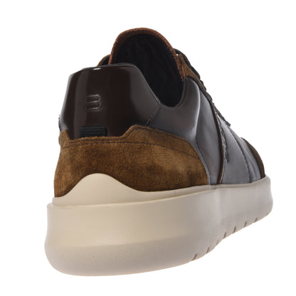 Sneakers in pelle marrone scuro