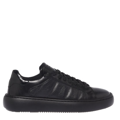 Blue quilted leather sneakers