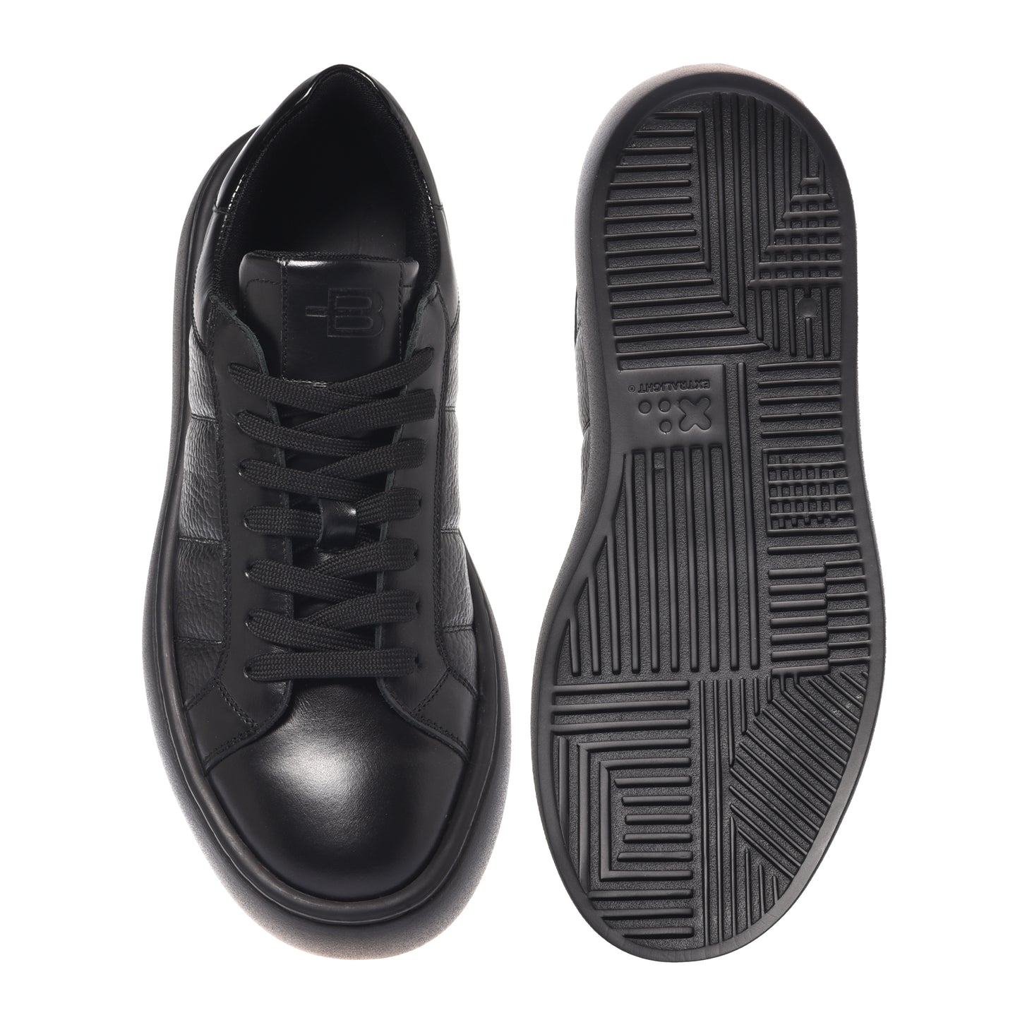 Blue quilted leather sneakers
