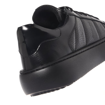 Blue quilted leather sneakers