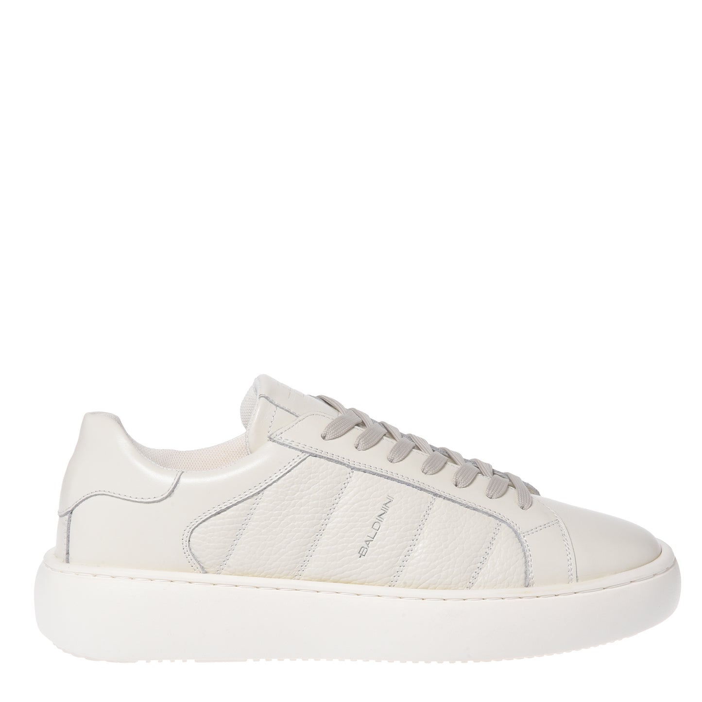 Off-white quilted leather sneakers