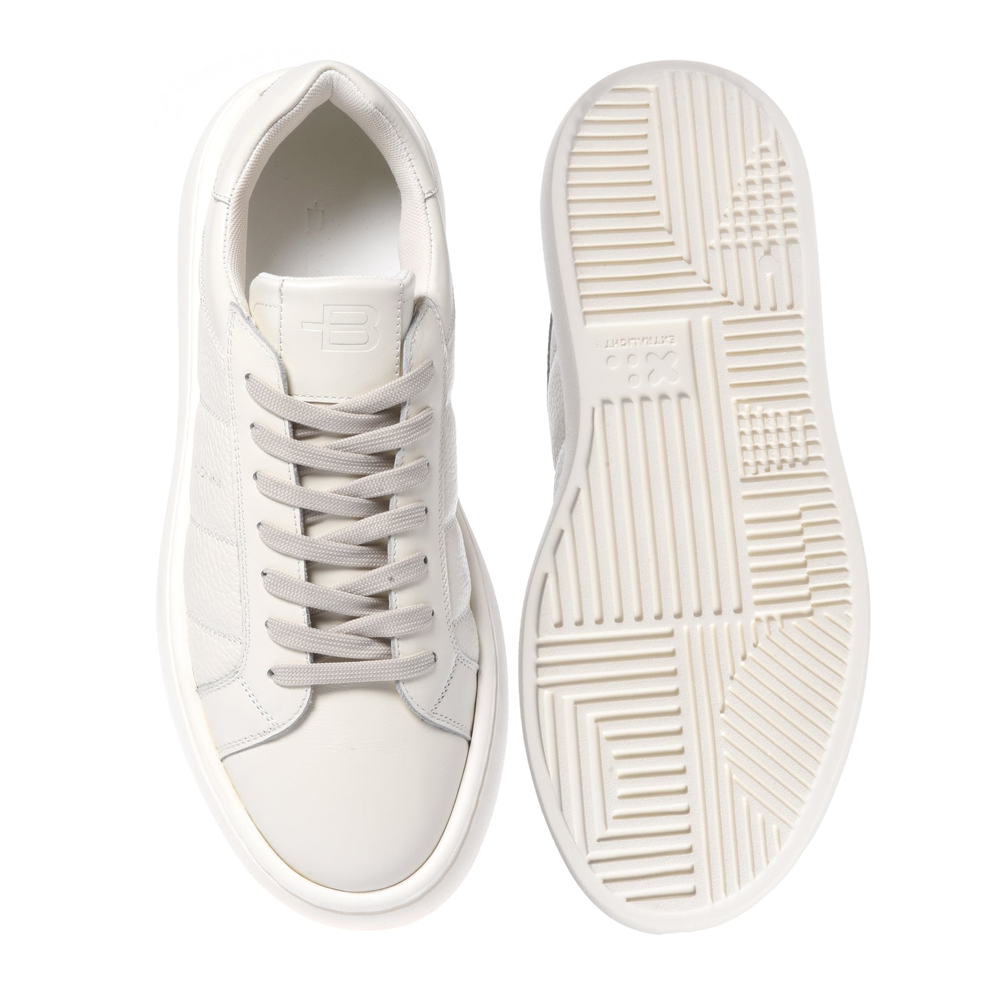 Off-white quilted leather sneakers