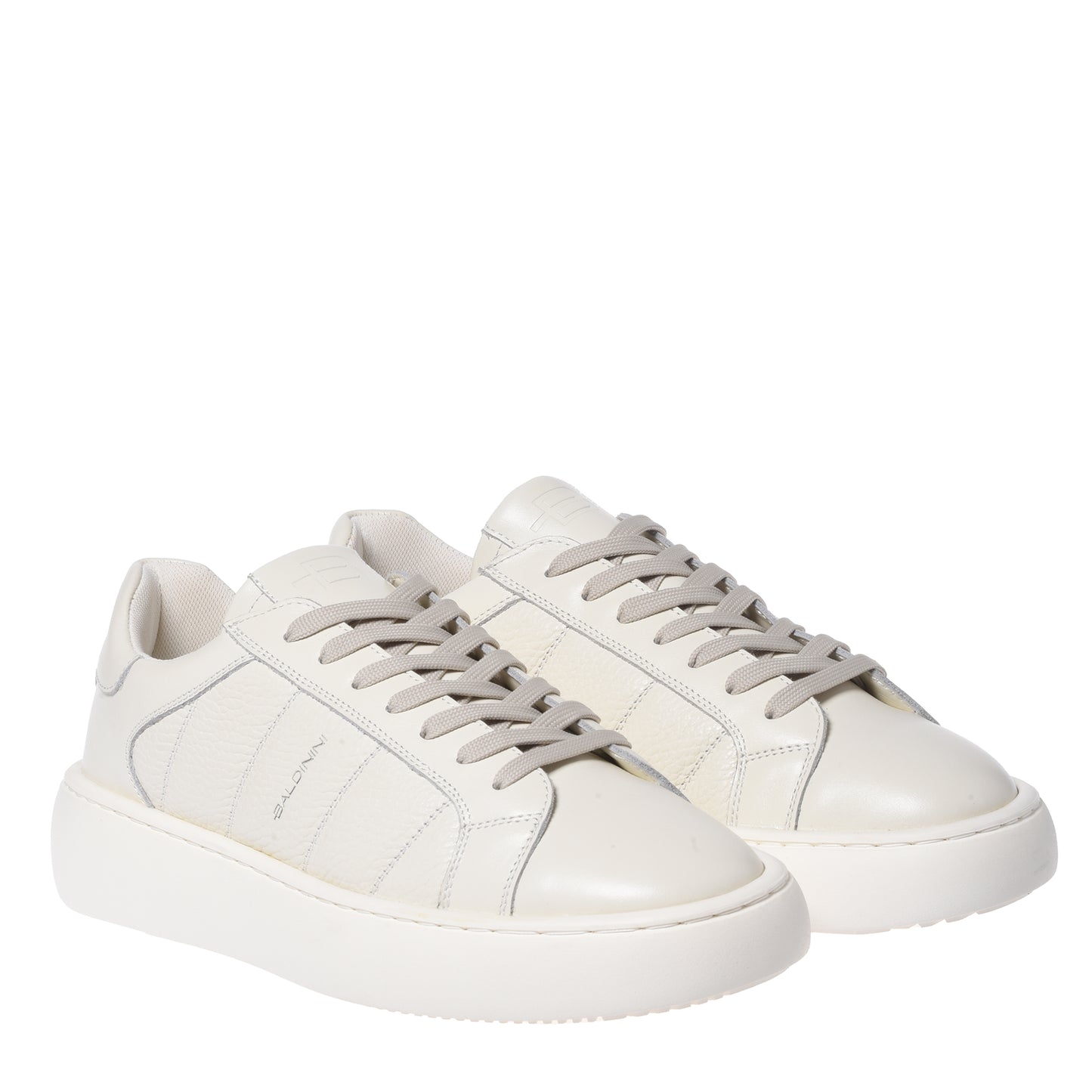 Off-white quilted leather sneakers