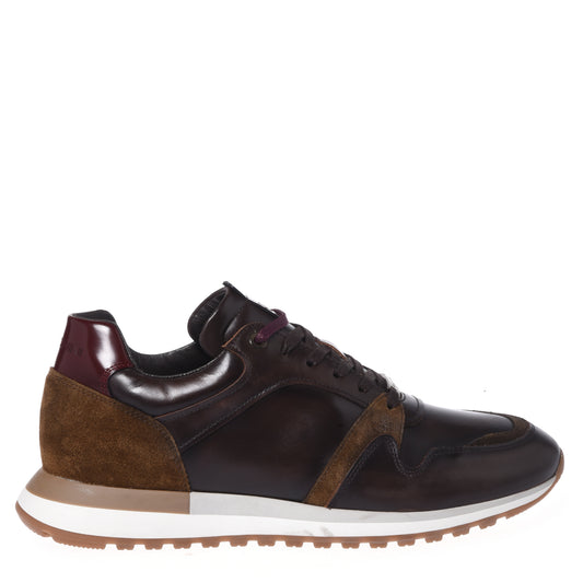 Sneakers in pelle marrone scuro