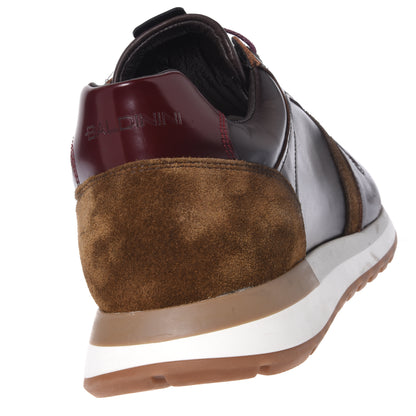 Sneakers in pelle marrone scuro
