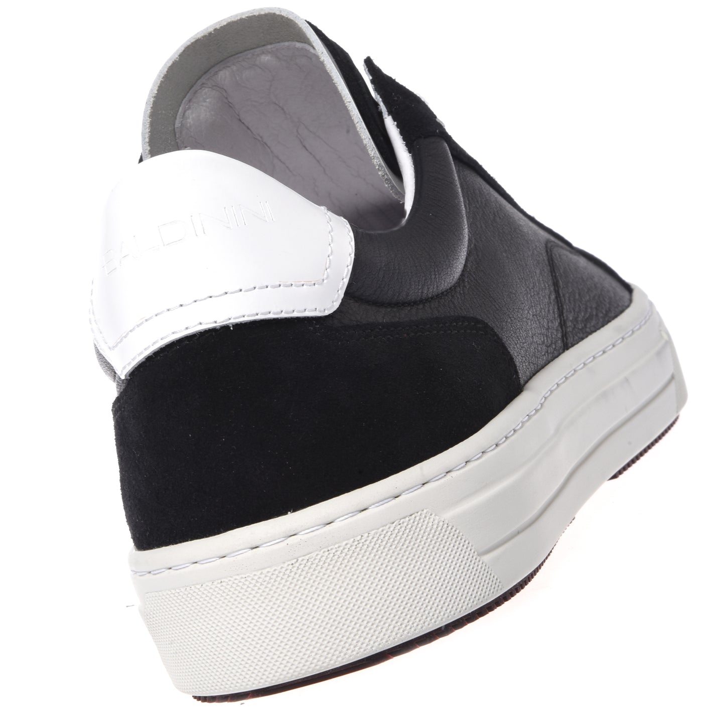 Sneakers noires en cuir et daim