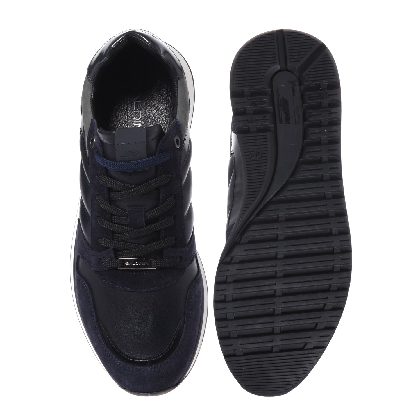 Sneakers in pelle scamosciata e blu