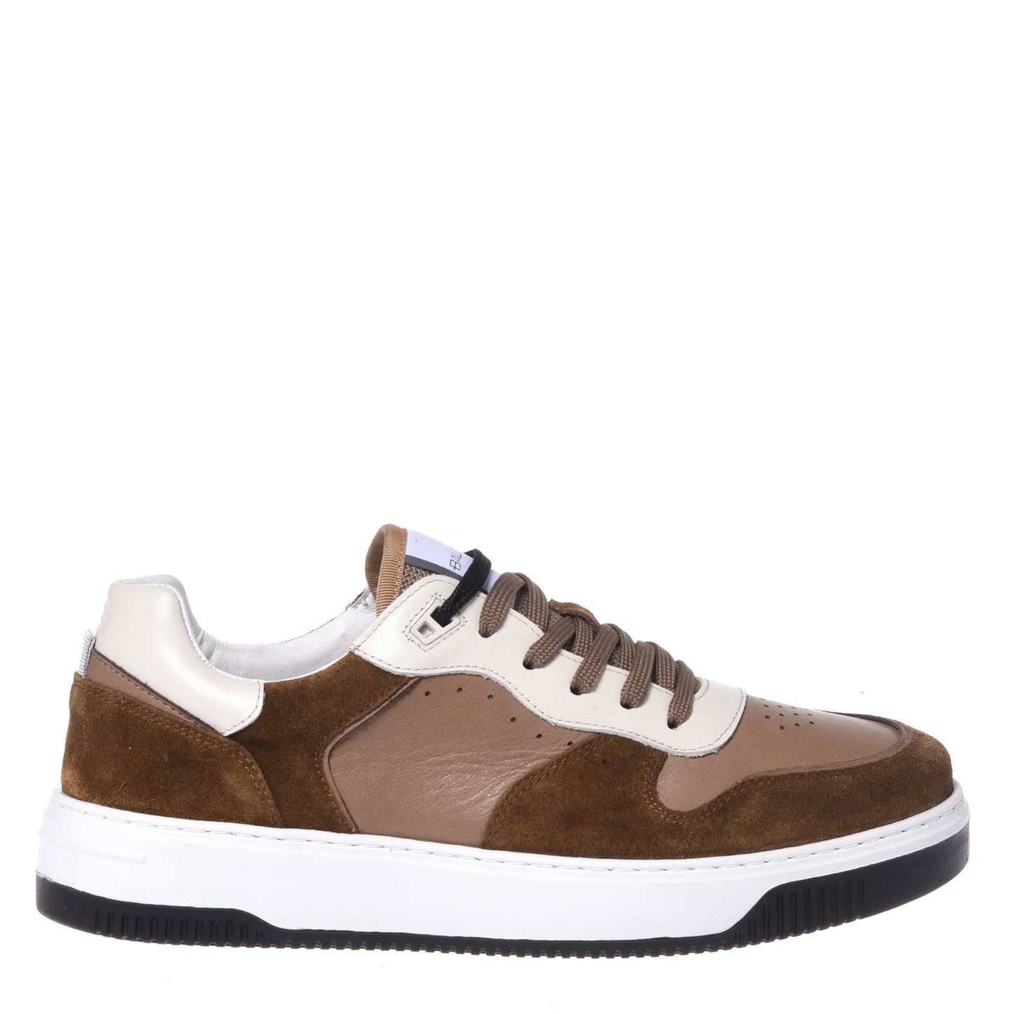 Sneakers in pelle scamosciata e tortora