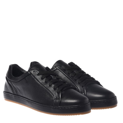 Sneakers in pelle bottalata nera