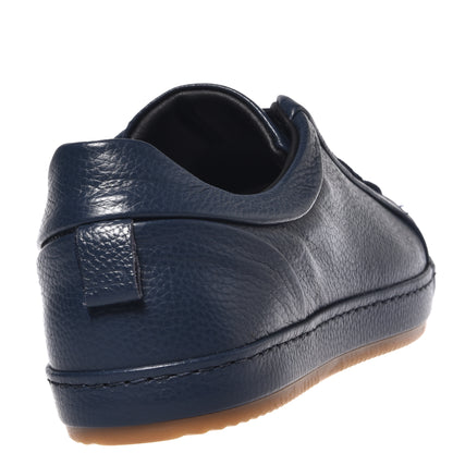 blue tumbled leather sneaker