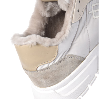 Off-white suede and nylon sneakers﻿
