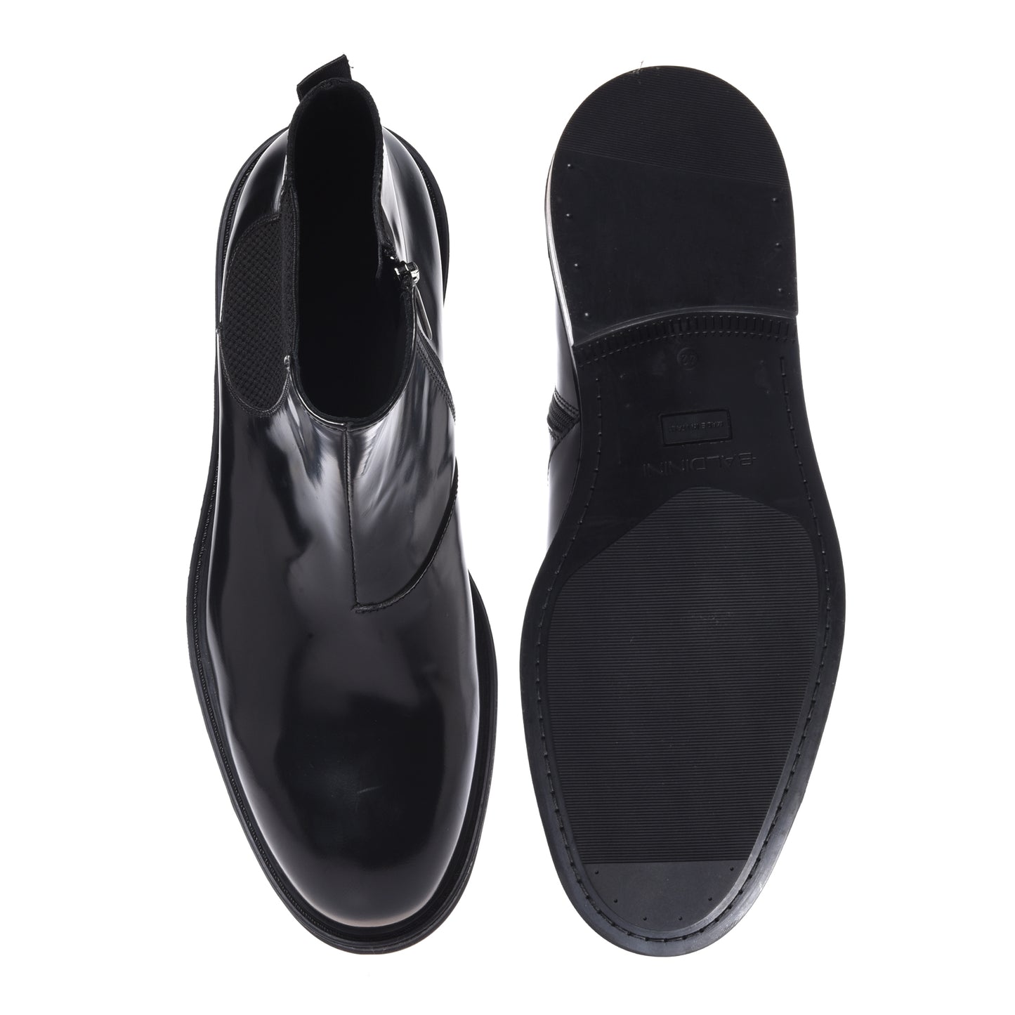 Stivaletti in pelle nera sabbiata