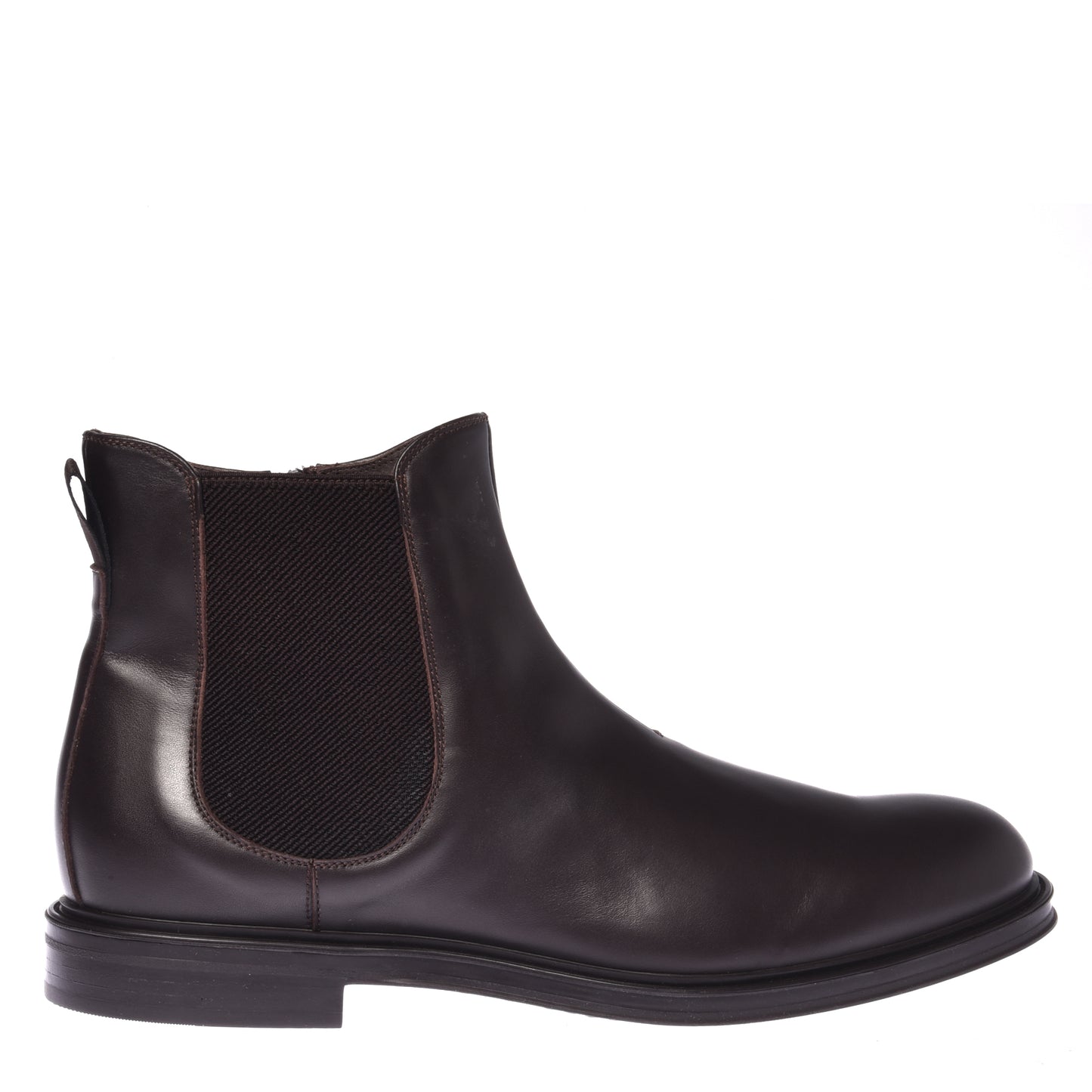 Bottines marron foncé en cuir