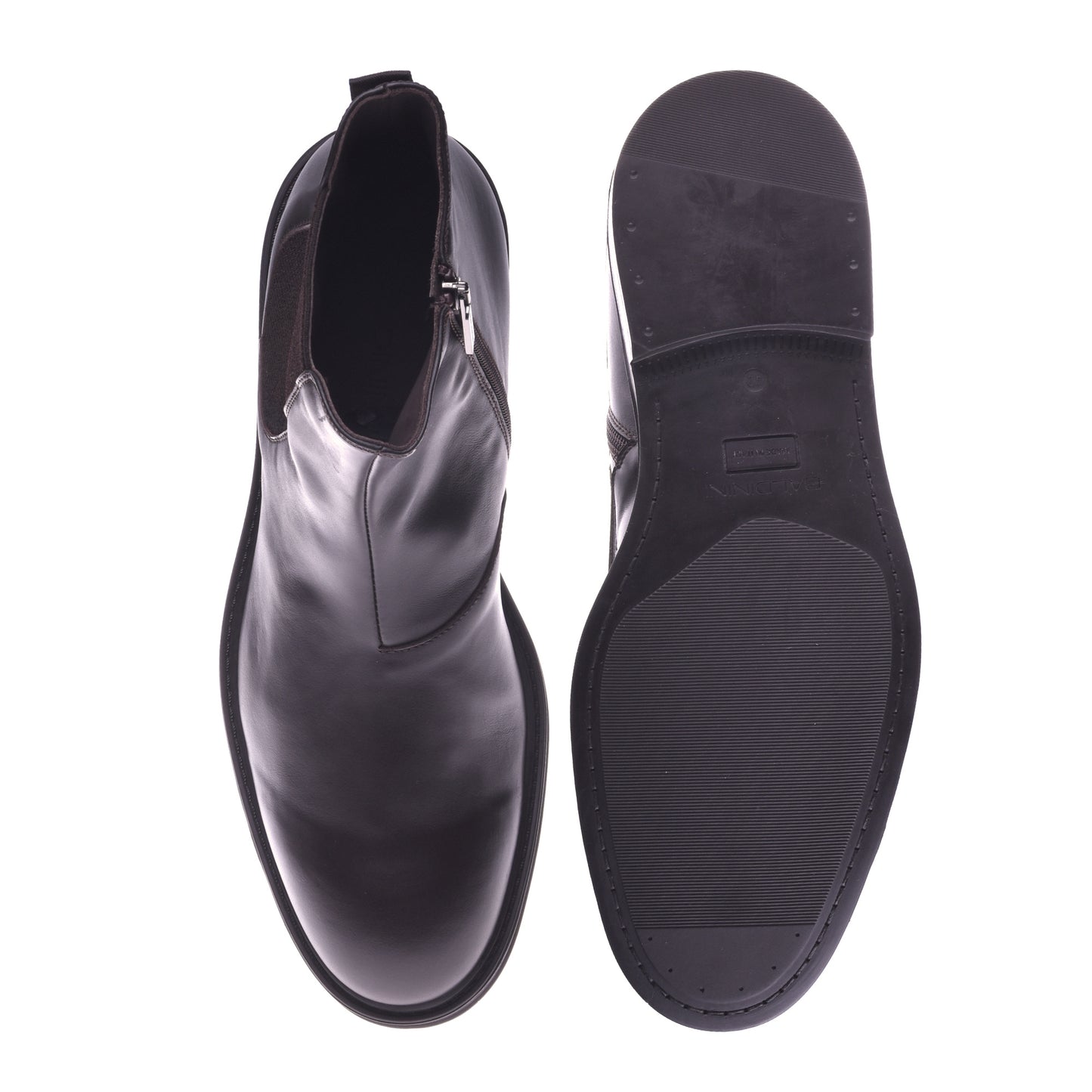 Bottines marron foncé en cuir