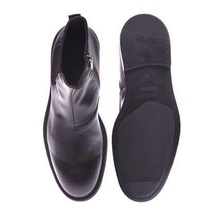 Bottines marron foncé en cuir