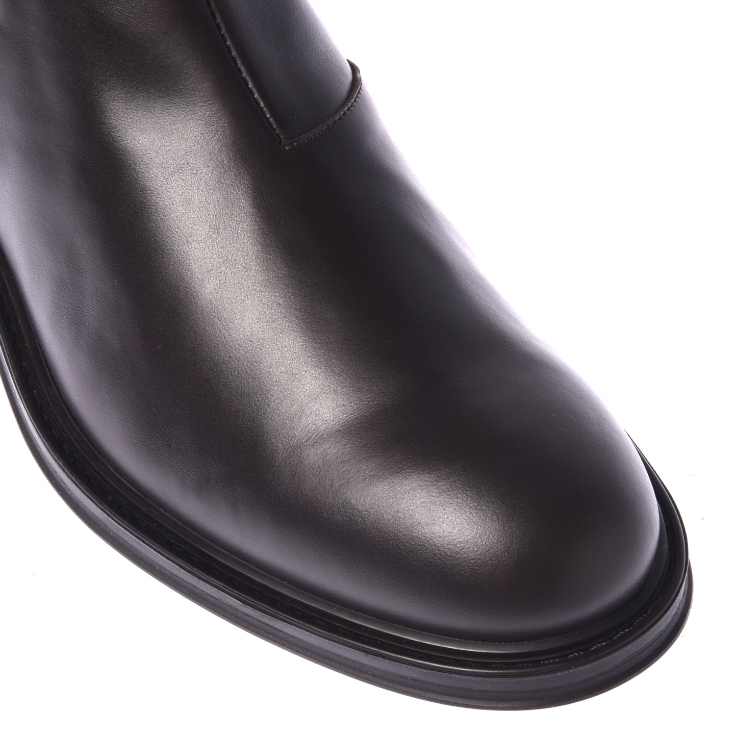 Bottines marron foncé en cuir