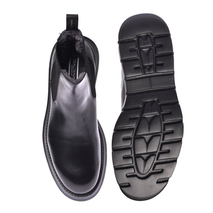 Bottines noires en cuir