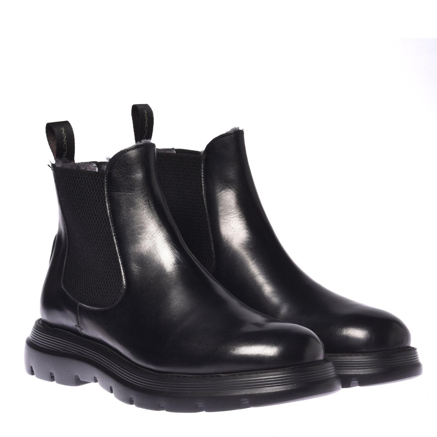 Bottines noires en cuir