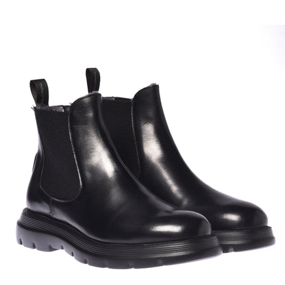 Bottines noires en cuir