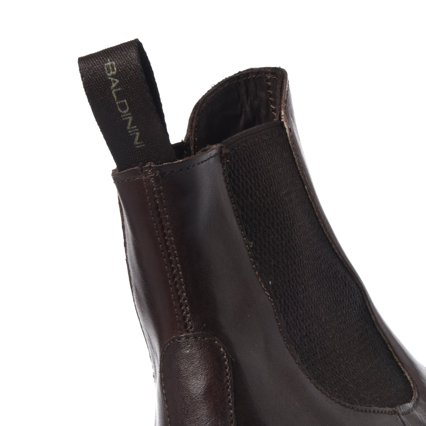 Dark brown washed leather ankle boots